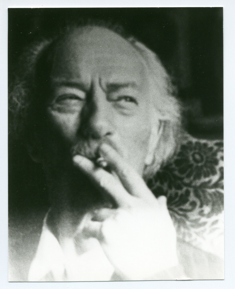 Photographie de Paderewski prise en septembre 1940 à Riond-Bosson par Max Kettel, fumant sa «dernière cigarette» juste avant le départ pour les Etats-Unis