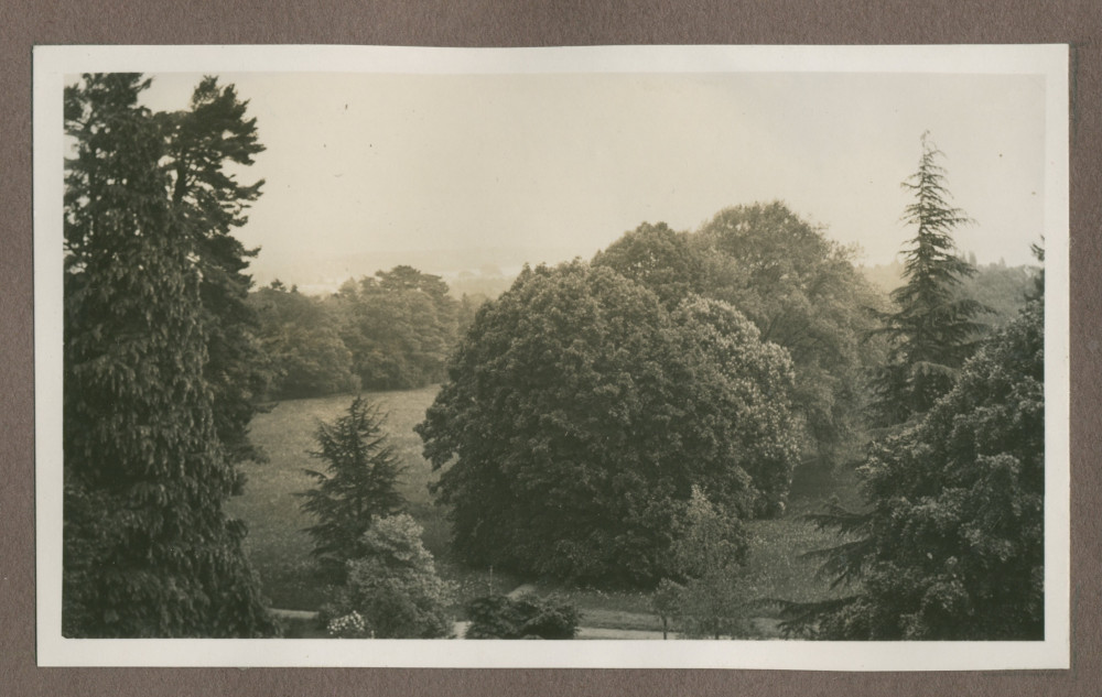 Photographie du jardin de la propriété de Riond-Bosson en 1935