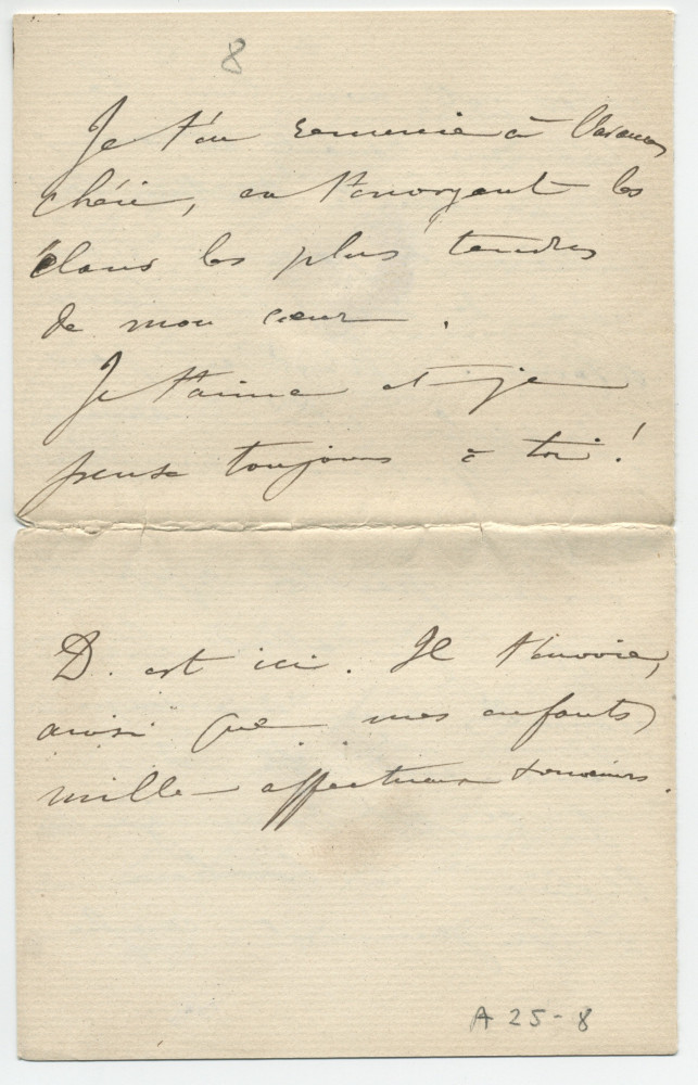 Lettre adressée par la princesse Rachel Bibesco Bassaraba, princesse de Brancovan, à Paderewski, [à Aix-les-Bains via Paris], le 1er septembre [1900]