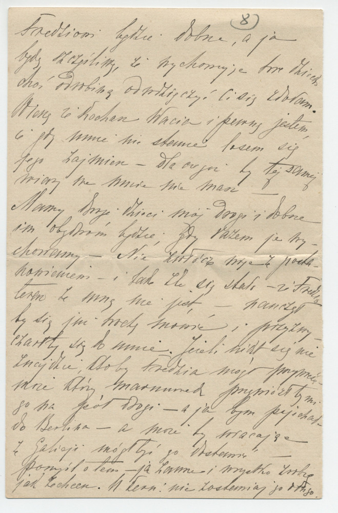 Lettre adressée (en polonais) par Hélène Gorska à Paderewski, en Galicie (?), de Paris le 11 septembre 1889 (6-7)
