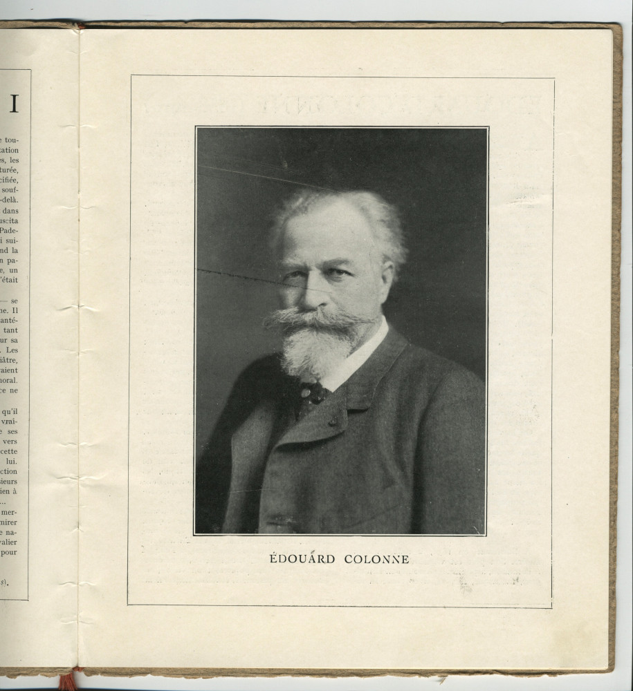 Libretto du concert organisé le 9 juin 1923 au Théâtre du Châtelet à Paris par l'Association des Concerts-Colonne au bénéfice du Monument Edouard Colonne avec le concours de Paderewski dans le Concerto «L'Empereur» de Beethoven (a-e)