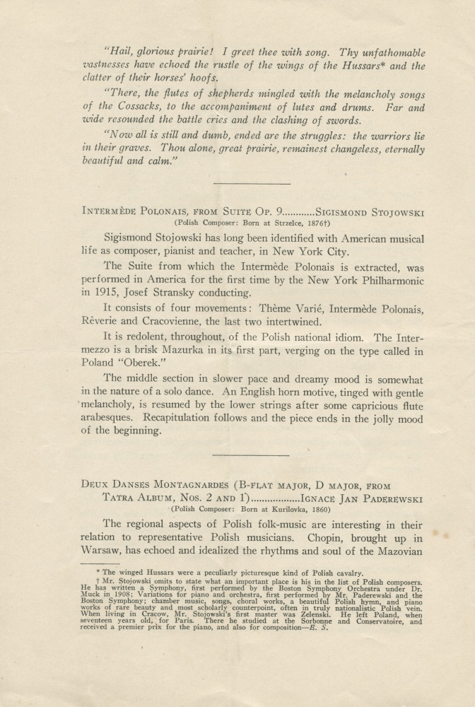 Libretto du 4e Young People's Concert donné le 29 décembre 1930 au Carnegie Hall de New York par Ernest Schelling (direction), avec entre autres au programme le Concerto pour piano de Paderewski (avec le compositeur en soliste) (a-h)