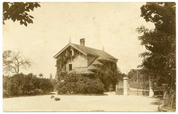 Carte postale représentant la maison du gardien de la propriété de Riond-Bosson – éditée par l'Union postale universelle