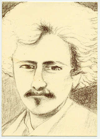 Carte postale de Paderewski éditée à l'occasion des célébrations accompagnant, du 2 au 4 juillet 1992 à Poznan, le transfert de sa dépouille mortelle en Pologne, avec tampon commémoratif au verso – crayon non signé