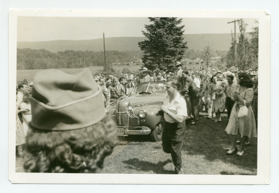 Reportage photographique réalisé à l'occasion du dernier discours prononcé par Paderewski à Oak Ridge (New Jersey), le 22 juin 1941, devant des vétérans polonais de la Première Guerre mondiale