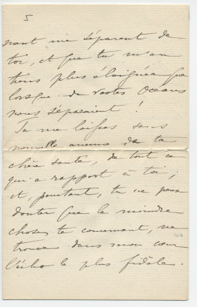 Lettre adressée par la princesse Rachel Bibesco Bassaraba, princesse de Brancovan, à Paderewski, [à Aix-les-Bains via Paris], le 1er septembre [1900]