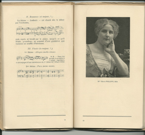 Libretto des Fêtes musicales en l'honneur de Camille Saint-Saëns organisées du 18 au 21 mai 1913 au Casino du Rivage et au Temple Saint-Martin à Vevey avec le concours de Camille Saint-Saëns, Ignace Paderewski et Gustave Doret (g-k)