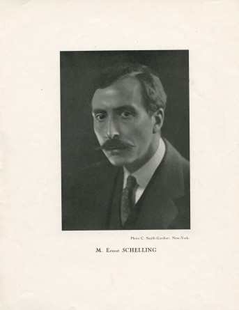 Libretto du concert donné le 24 septembre 1938 à la Salle communale de Nyon, au profit de l'Hôpital de Nyon, par le pianiste Ernest Schelling et l'Orchestre de la Suisse Romande, avec au programme notamment la «Fantaisie polonaise» de Pad.