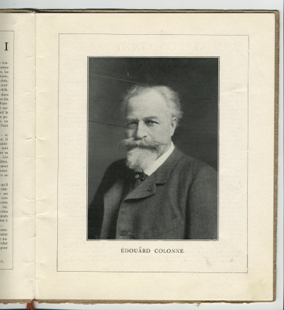 Libretto du concert organisé le 9 juin 1923 au Théâtre du Châtelet à Paris par l'Association des Concerts-Colonne au bénéfice du Monument Edouard Colonne avec le concours de Paderewski dans le Concerto «L'Empereur» de Beethoven (a-e)
