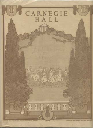 Programme du récital donné par Paderewski au Carnegie Hall de New York le 29 novembre 1913