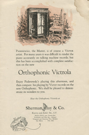 Libretto (en deux parties) du récital Chopin donné par Paderewski le 21 mars 1926 à l'Exposition Auditorium de San Francisco (Californie) (a-g)
