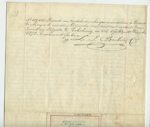Acte n° 2963 de vente et concession des eaux et sources du champ dit «Au Champ du Bourg», sis sur la commune de Tolochenaz, par François-Louis Anken dit Beure, bourgeois de Tolochenaz, y domicilié, propriétaire et cultivateur