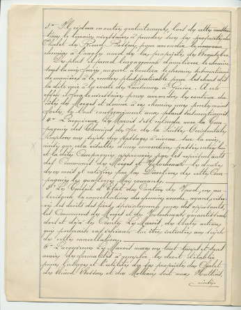 Acte n° 4076 de vente d'immeubles propriétés de la Commune de Morges situés sur les communes de Tolochenaz (Au Molliau) et Morges (À Bonjean, En Riond-Bosson) réalisée le 16 mai 1888 devant le notaire Henri Gonvers, à Morges