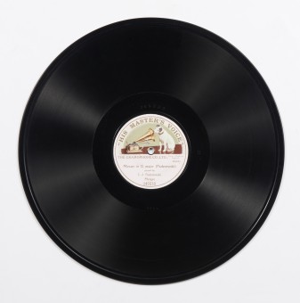Disque 78 tours «His Master's Voice» de 1911 avec le «Menuet en sol majeur» de Paderewski