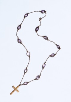 Collier avec croix et améthystes ayant appartenu à Antonina Wilkonska Paderewska