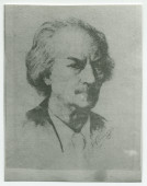 Reproduction d'un dessin de Paderewski d'auteur non identifié avec signature du Maître