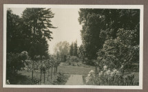 Photographie d'un petit chemin dans le jardin de la propriété de Riond-Bosson en 1935