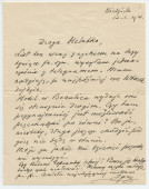 Lettre adressée (en polonais) par Paderewski à Hélène Lübke, Villa Dé-Dé, avenue Flora, Cimiez, Nice, de [Riond-Bosson] le 12 janvier 1930
