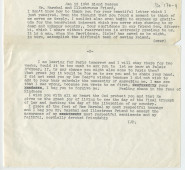 Traduction anglaise (dactylographiée) d'une lettre adressée par Paderewski en réponse au maréchal Pétain, le 12 janvier 1940