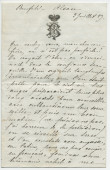 Lettre adressée par Hélène Bibesco à Paderewski, de Benfeld (Alsace) le 3 juillet 1889