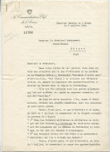 Lettre (avec enveloppe) adressée par le général Henri Guisan, commandant en chef de l'armée suisse, à «Monsieur le Président Paderewski» à Riond-Bosson, du quartier général de l'armée le 6 juillet 1940