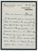 Lettre adressée par Isabella Howard à Paderewski, de Manchester (Massachusetts) le 22 juillet 1927