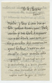 Lettre adressée par Camille Mauclair à Paderewski, de l'Ile de Clarens (sur le Léman au large de Montreux) un lundi de 1910 (?) (1-6)