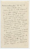 Lettre (avec enveloppe) adressée par Charles-Marie Widor, sous en-tête de l'Académie des beaux-arts [à Paris], à Paderewski, à Morges, le 14 mai 1929