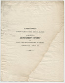 Programme du 15e concert d'abonnement du Gewandhaus de Leipzig donné le 3 février 1898 en présence de Sa Majesté le Roi Albert de Saxe, avec à l'affiche notamment le Concerto n° 2 de Chopin (avec Paderewski en soliste)