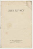 Libretto du récital donné «On the Steinway Piano, the Instrument of the Immortals» par Paderewski le 29 février 1924 à Oakland (Californie) (?)