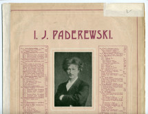 Partition du «Menuet» tiré du cahier I (antique) des «Humoresques de concert» pour piano op. 14 n° 1 de Paderewski (Ed. Bote & G. Bock, Berlin / Max Eschig, Paris)