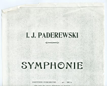 Photocopie de la page de couverture de la «Symphonie» en si mineur op. 24 de Paderewski (Au Ménestrel / Heugel & Cie, Paris, 1911)