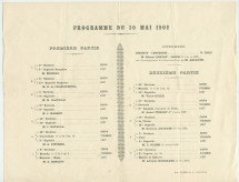 Programme d'une audition des lauréats du Concours Diémer 1901 (dont Paderewski était membre du jury) donnée le 30 mai 1902, sans doute au Conservatoire de Paris