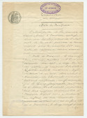 Traductions du russe en français (18 juin 1890) et en polonais (22 avril 1934) de l'acte de naissance de Waclaw Othon Gorski, fils de Ladislas Gorski et d'Hélène née baronne de Rosen, né le 12/24 mai 1877