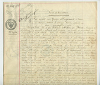 Acte n° 2963 de vente et concession des eaux et sources du champ dit «Au Champ du Bourg», sis sur la commune de Tolochenaz, par François-Louis Anken dit Beure, bourgeois de Tolochenaz, y domicilié, propriétaire et cultivateur