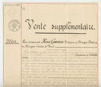 Acte n° 5118 de vente complémentaire d'un immeuble sis «En Riond-Bosson» propriété de la Commune de Tolochenaz réalisée le 18 novembre 1891 devant le notaire Henri Gonvers, à Morges