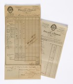 Facture de «Monsieur le Président Paderewski» pour un séjour à l'hôtel du Palais d'Orsay à Paris du 28 au 30 janvier 1940