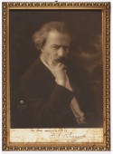 Recto de la carte postale adressée (en français) par Paderewski à son père depuis Varsovie le 9 juin 1878